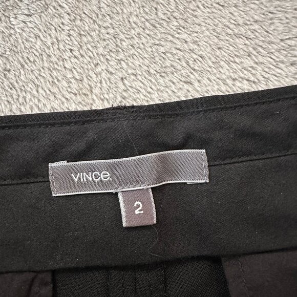 Vince Black Wool Slacks Trousers Pants Straight Leg Women's size 2 - Picture 3 of 8